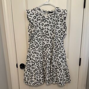 Very J Gray and White animal‎ print Sleeveless Sundress